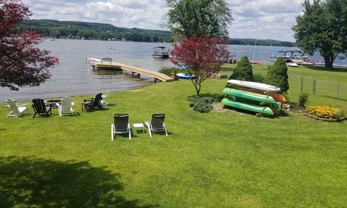 Bradford House | Book for summer fun at Eagles Cove on Lamoka ! Lake steps away