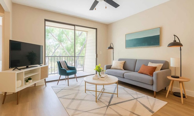 North Arlington Apartment | Boulevard Stays Calm 1BR King Retreat Poolside Bliss Gym & Parking