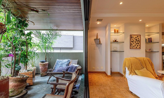 Vila Nova Conceicao Apartment | Garden balcony 2-dorms spacious & comfort apartment @ VNC