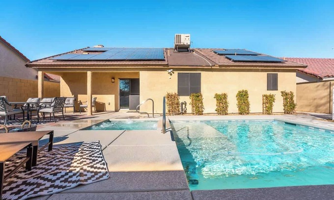 North Las Vegas House | Brand New 4 Bedroom Home w/Pool, Spa, & Golf!