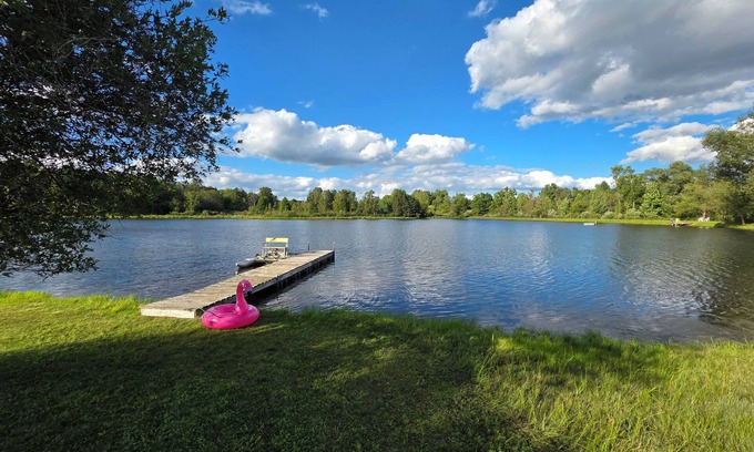 Evart House | Brand New Barndominium on 40 Acres of Private Land with Large Pond