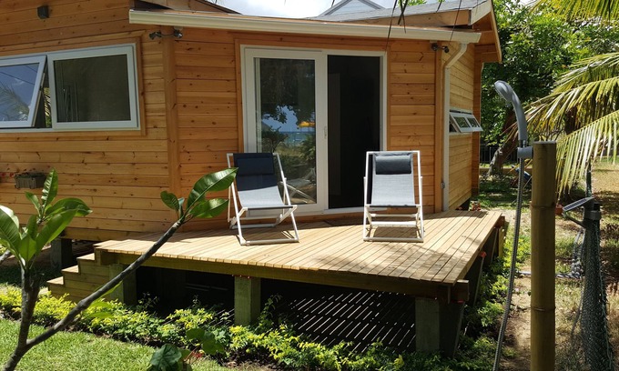 Tamarin Ski Chalet | Brand new Modern Chalet on the beach of Tamarin Bay with a free car provided.