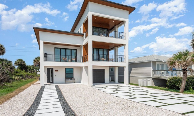 Flagler Beach House | BRAND NEW/Modern/Beachfront Oasis/Grill/2 Car Garage