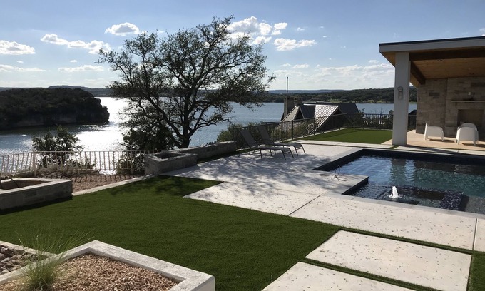 Graford Villa | Brazos Moon: Hell's Gate Basin! Pool, Cliffside, Views, Luxury Home
