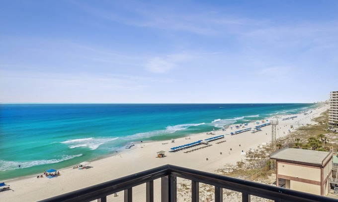 Gulf Lagoon Beach Condo | Breathtaking views! 1 BR Gulf front condo w/2 pools on relaxing east side of PCB