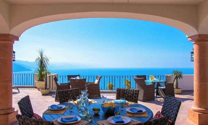 Conchas Chinas Villa | Breathtaking Views of South Coast Puerto Vallarta, Hillside in Upper Concha's Chinas