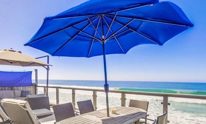 South Oceanside House | Breezy beachfront home with amazing views, gas fireplace, deck, WiFi, & grill