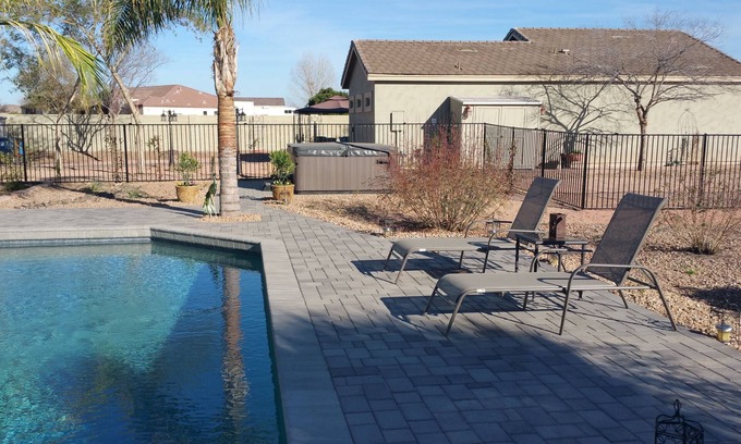 San Tan Valley Villa | BRGuest in our Guest House! Pool, Hot Tub, Secure Parking, Private Patios