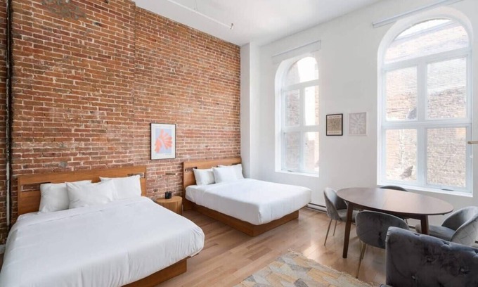 Old Montreal Apartment | Brick wall Family Loft