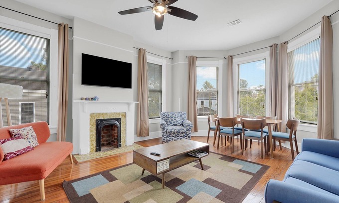 Dixon Park Apartment | Bright + Airy Home w/Private Parking in Victorian District by Lucky Savannah