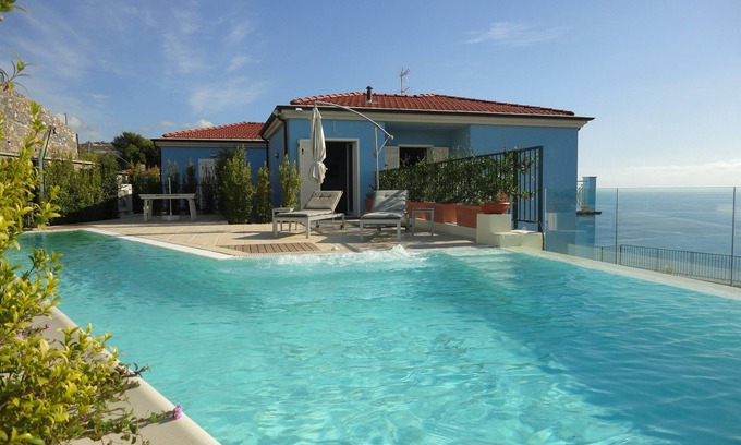 San Lorenzo al Mare Villa | Bright and elegant villa with private pool and garden terrace with sea view