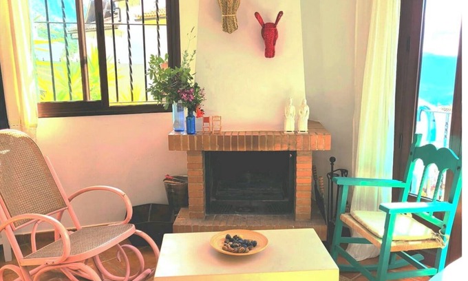 Benaocaz Condo | Bright apartment with views and fireplace in Benaocaz