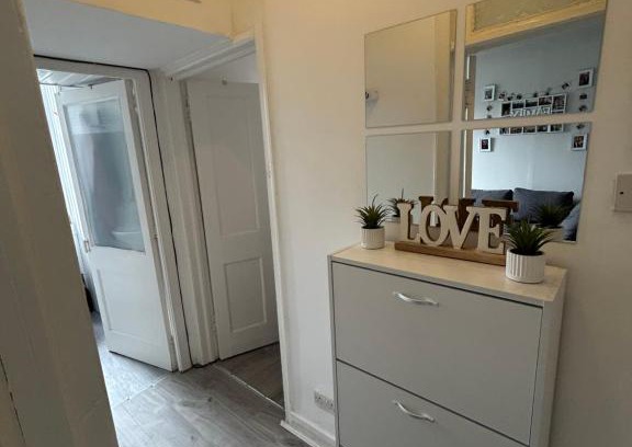 Gorgie Apartment | Bright bedroom with king side bed and share bathroom