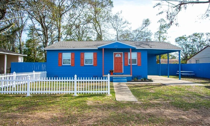 Ensley House | Bright Blue Bungalow
