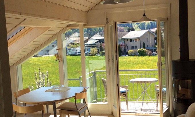 Interlaken Apartment | Bright penthouse with charm