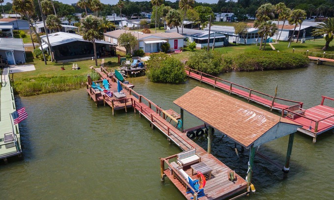 Edgewater House | Bring your boat! Huge private dock and community ramp for you on the ICW.