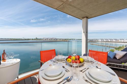 Kappeln Apartment | Brise- direkt am Wasser, Hafenblick, Fahrstuhl, Sauna, ueberdachter Balkon
