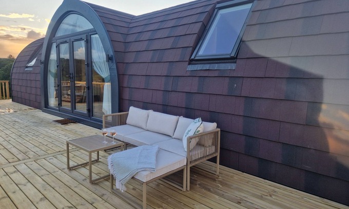 Latheronwheel Ski Chalet | Bromach Lodge - Luxury Glamping. Sleeps up to 6. Gorgeous Sea Views along NC500