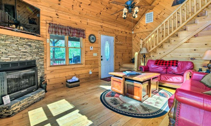 Bryson City House | Bryson City Cabin Rental with Views and Hot Tub