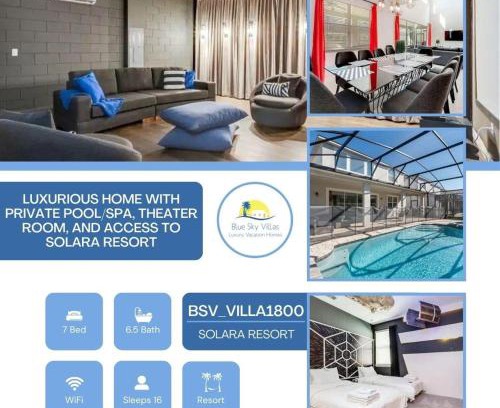 Florida Central Atlantic Coast House | BSV1800 Luxury 7 Bedroom 5 Bathroom Villa in Solara Resort