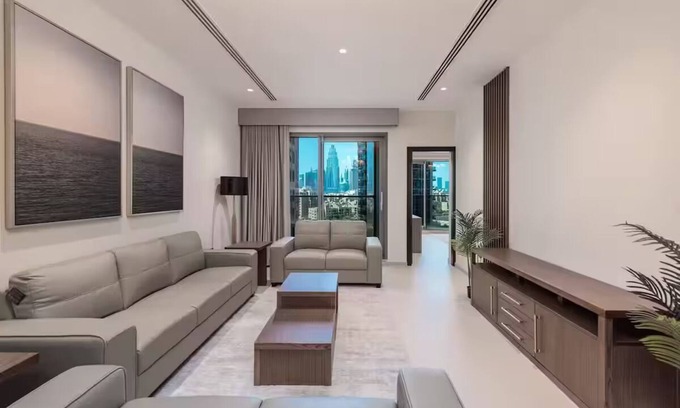 Dubai Sports City Apartment | Burj Khalifa 3BR-Prime Location