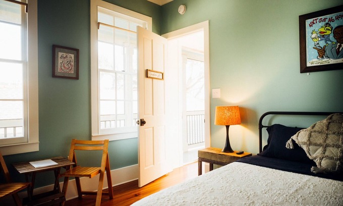 Bywater Bed & Breakfast | "Bywater Breeze" Private upstairs bedroom, kitchenette, full bathroom, & balcony
