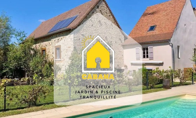 Bresse-sur-Grosne Villa | Cabana & Le Foineau - Maison avec piscine
