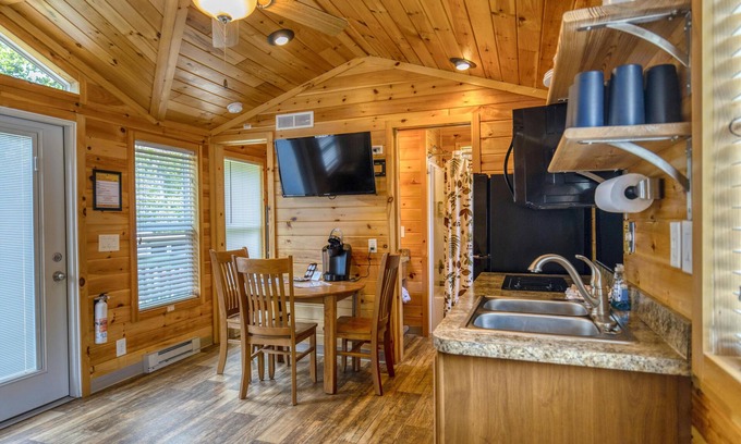 Dickerson Run Cabin | Cabin 5 - Beautiful spacious cabin w/loft and lots of windows! Breathtaking view with facing the river.