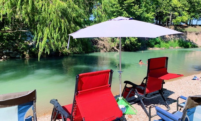 Prairie Lea Cabin | Cabin at Son's Blue River Camp! Stay here & enjoy the gorgeous San Marcos River!
