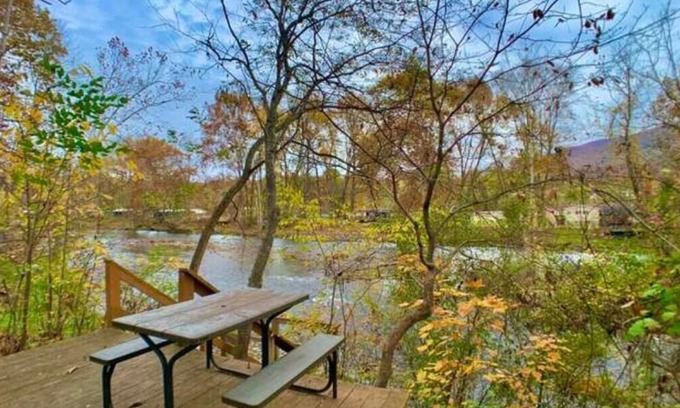 Covington Cabin | Cabin on the Jackson River with dock, deck, firepit and sauna. Pet friendly!
