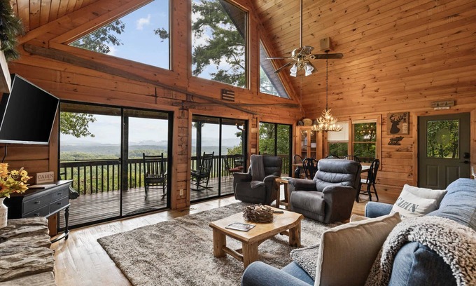 Morganton House | Cabin Sweet Cabin | Hot Tub Game Room Dog Friendly