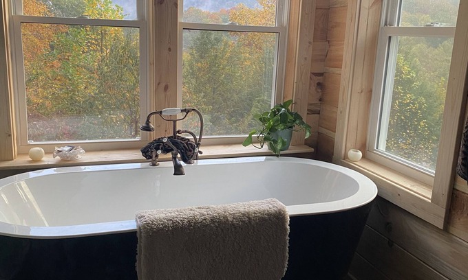 Hot Springs Cabin | Cabin with a view! Walk to Appalachian Trail