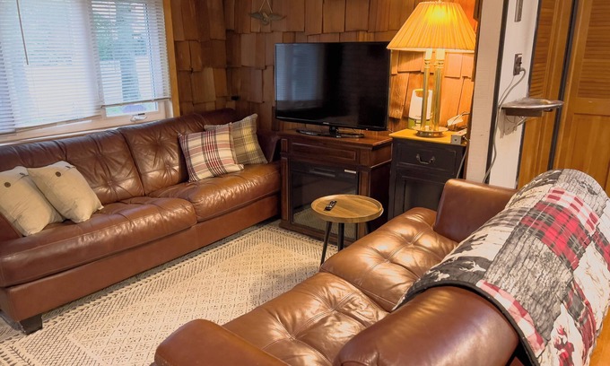 Woodbourne Cabin | Cabin with fireplace/lake access/dog friendly