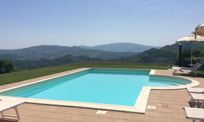 Sarsina Apartment | Cabraldi apartment Azalea with panoramic view + use of pool.