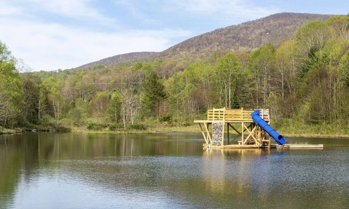 Todd RV Rental | Camp Bigfun: Creekside Cabin Solar Power Off Grid