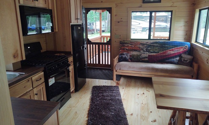 Durham RV Rental | Camp in Cabins all year. At Durham Leisure campground. Maine Style.