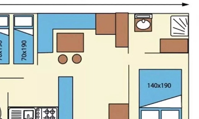 Chauffour-sur-Vell House | Camping Au Bois Dormant * - MRI Mobile Home 3 Rooms 4 People