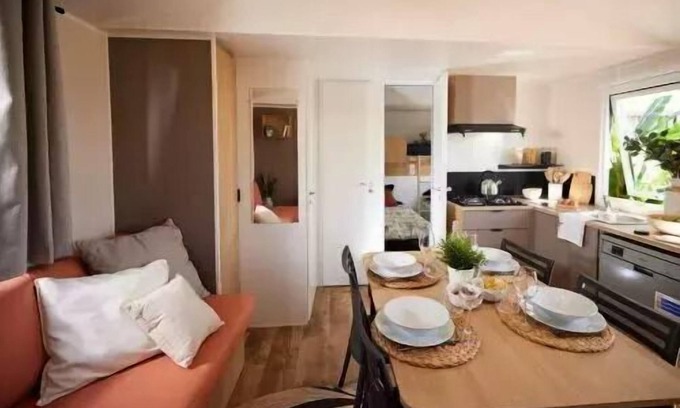 Peigney House | Camping de la Liez * - Mobil-home New Espace 4 Rooms 6 People Air Conditioned