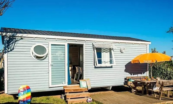 Saint-Maurice-dʼArdeche House | Camping Domaine du Cros d'Auzon* - 3-room Comfort mobile home for 4/6 people with air conditioning