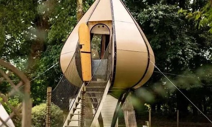 Pont-Scorff House | Camping Entre Terre et Mer * - Goutte d'ô cabin 2 people