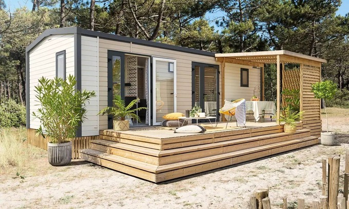 Saint-Jean-du-Bruel House | Camping Flower La Dourbie * - Mobile Home Premium Grand Large Les Cévennes 3 Rooms 4 People Air Conditioning