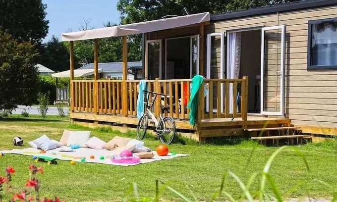 Cahagnolles House | Camping L'Escapade * - Mobile home Grand Large 34m2 (3 bedrooms) + terrace 6 people