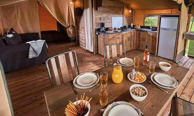 Saint-Leger-de-Fougeret House | Camping LA FOUGERAIE * - Grand Comfort Lodge 7 people