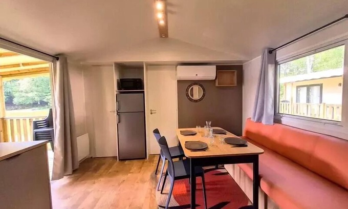 Alrance House | Camping Les Cantarelles * - Mobil home Comfort - 3 bedrooms - Lake view 6 people
