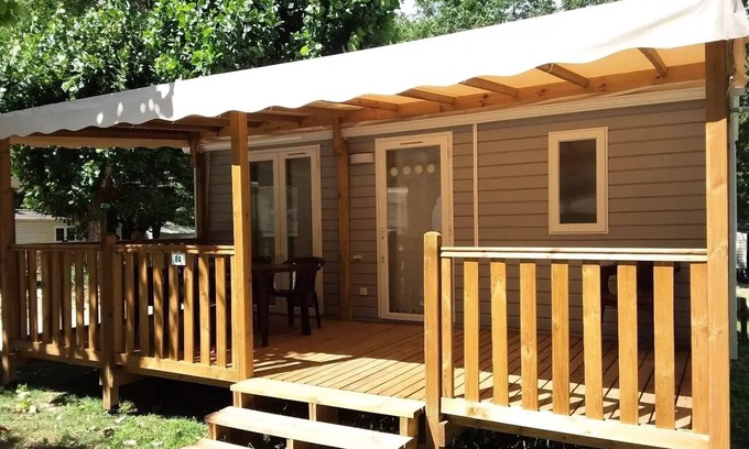 Mialet House | Campsite La Berge Fleurie * - Mobile home 2 bedrooms - 6 pers (1 double bed/2 single beds/convertible sofa) CLIMATEIZATION + TV 6 persons