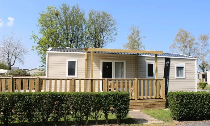 Balleroy House | Campsite Le Clos de Balleroy * - Mobil Home Lodge 100 Comfort plus 3 bedrooms - 2 sdd - 40 m2 + semi covered terrace 6 people