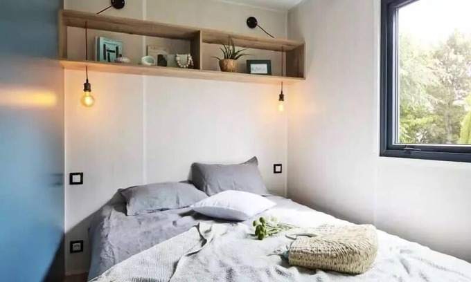 Balleroy House | Campsite Le Clos de Balleroy * - Mobile home Cabane Surfer 2 bedrooms - 25 m² + semi-covered terrace for 4 people