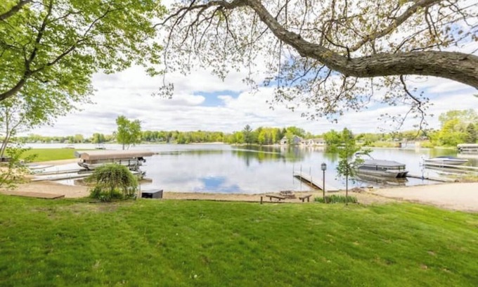 Canadian Lakes House | Canadian Lakes, MI - Spacious Private Lake and Beach