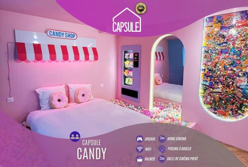 Roubaix House | Capsule Candy - piscine à boules - cinéma privé