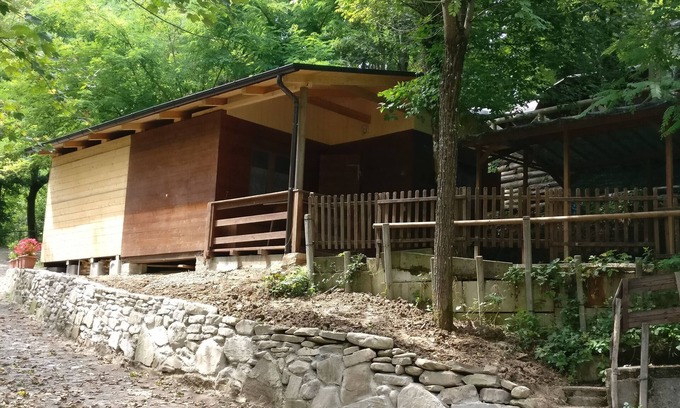 Palazzuolo sul Senio RV Rental | Caravan "Le Sorgenti - Chalet 42" with Mountain View & Private Garden